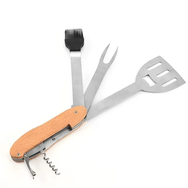 Foldable BBQ Tool Set Portable Outdoor Grilling Kit