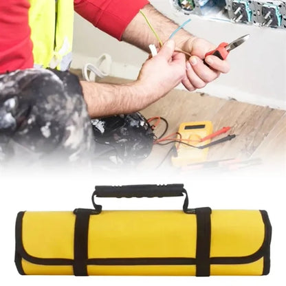 Roll Up Tool Bag with Multiple Pockets Durable Handle