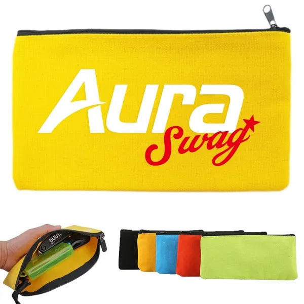 Canvas Zipper Pouch for Stationery & Everyday Essentials