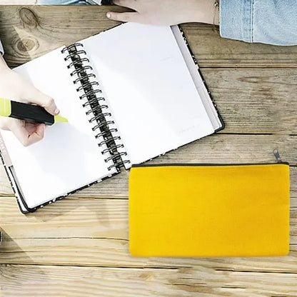 Canvas Zipper Pouch for Stationery & Everyday Essentials