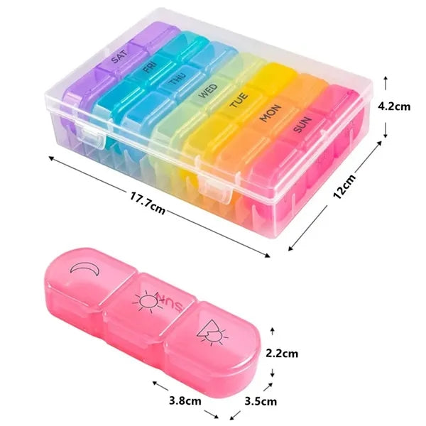 21 Compartment Pill Box