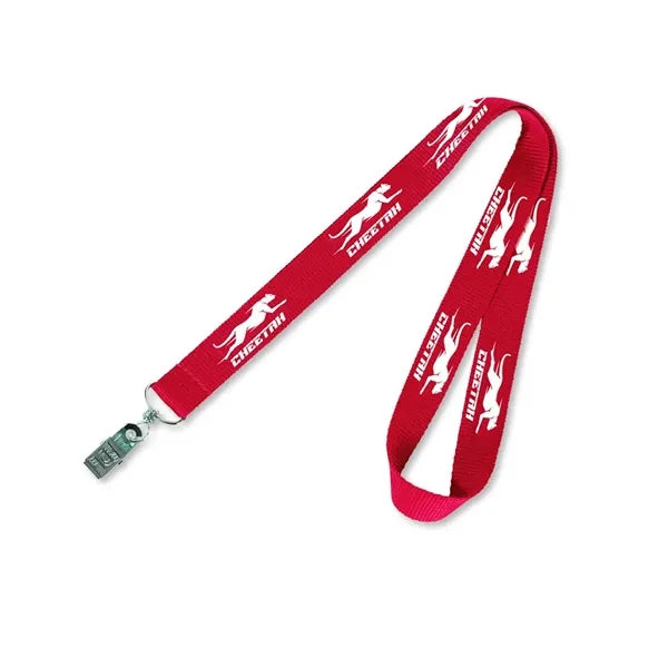 3/4 Inch Screen Printed Lanyard with Metal J Hook