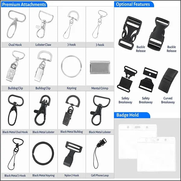 Full-Color Dye Sublimated Lanyard with Lobster Hook & Buckle