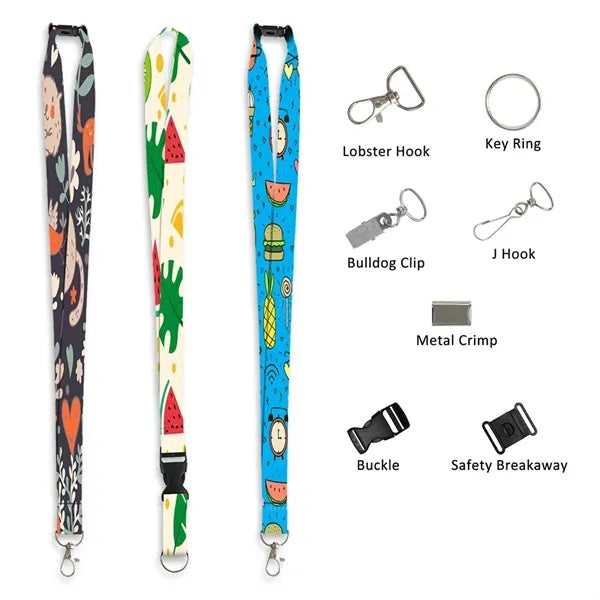 3/4" Full Color Sublimated Lanyard