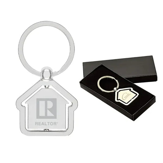 House Shaped Center Spinning Keyring