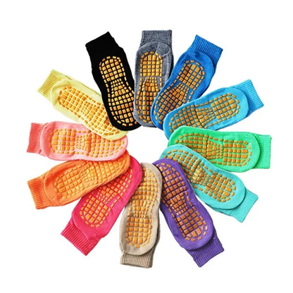 Non-Slip Grip Trampoline Socks Anti-Skid Yoga Play Area