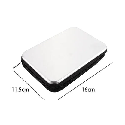 Portable Household Tool Kit with Zipper Metal Case