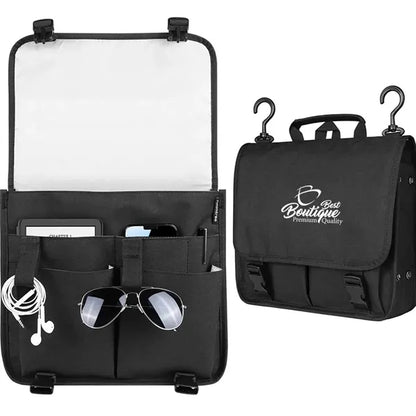 Expandable Airplane Seat Back Organizer with Storage Pockets