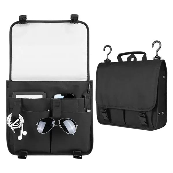 Expandable Airplane Seat Back Organizer with Storage Pockets