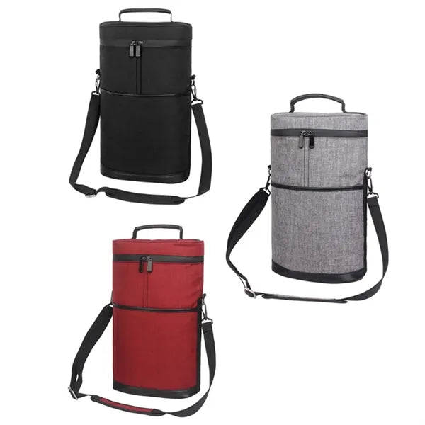 Insulated Wine Bottle Cooler Bag with Shoulder Strap