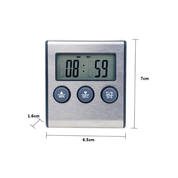 Digital Cooking Thermometer with Stainless Steel Probe