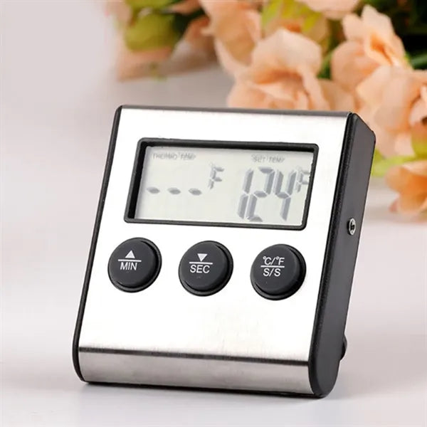 Digital Cooking Thermometer with Stainless Steel Probe