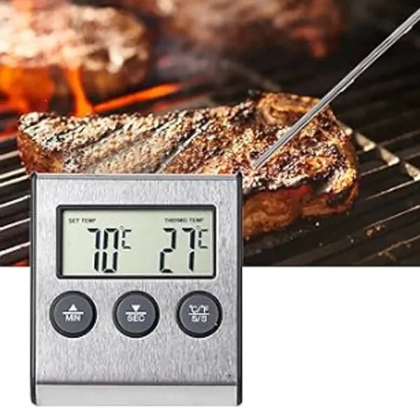 Digital Cooking Thermometer with Stainless Steel Probe