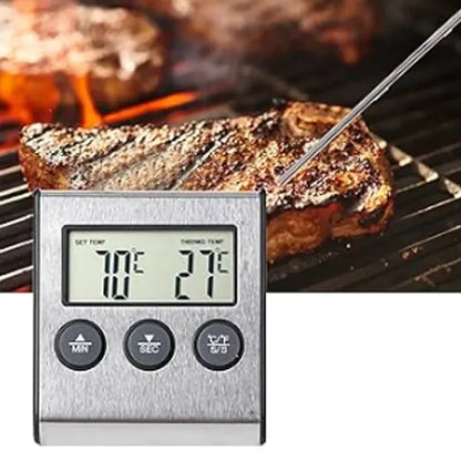 Digital Cooking Thermometer with Stainless Steel Probe