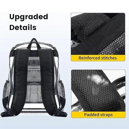 PVC Transparent Backpack Large Clear Book Bag