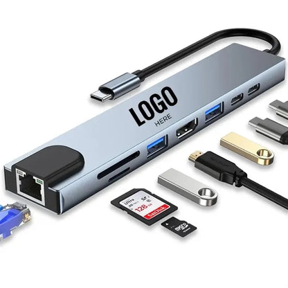 8-in-1 USB C Hub Multi-Port Adapter