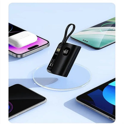 10000mAh 3-In-1 Fast Charger Built-In Plug Phone Stand