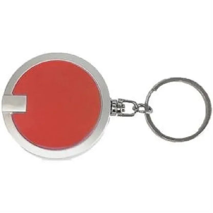 Round Flashlight w/Super Bright LED & Swivel Key Chain