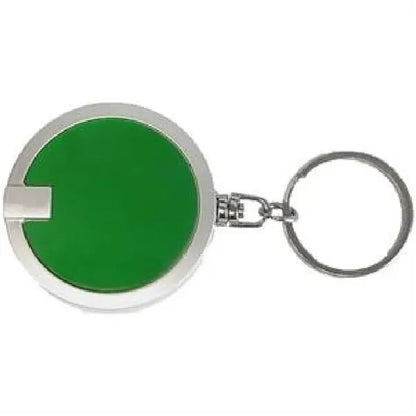 Round Flashlight w/Super Bright LED & Swivel Key Chain