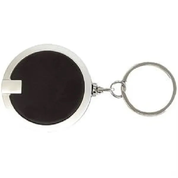 Round Flashlight w/Super Bright LED & Swivel Key Chain