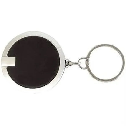 Round Flashlight w/Super Bright LED & Swivel Key Chain
