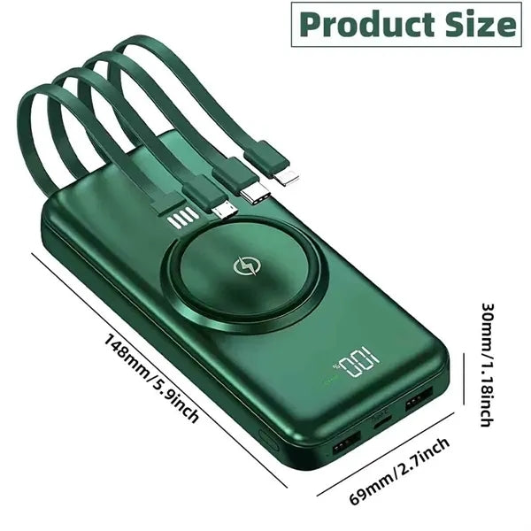 20000mAh Power Bank with Cables