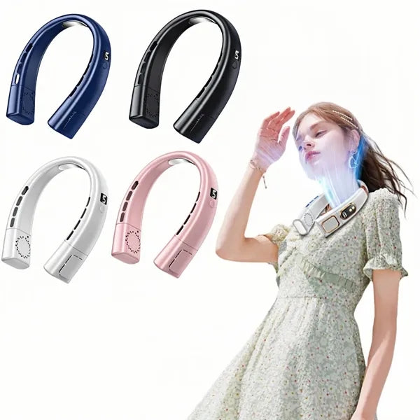 Portable Neck 360 Cooling Silent Turbo Fan for Travel