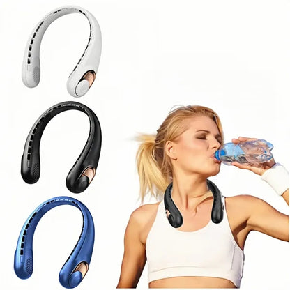 Bladeless Neck Fan 360 Cooling Portable Hands Free Quiet Air