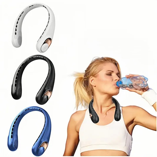 Bladeless Neck Fan 360 Cooling Portable Hands Free Quiet Air