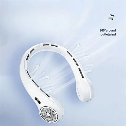 Bladeless Neck Fan 360 Cooling Portable Hands Free Quiet Air