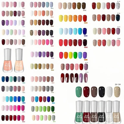 3 In 1 Rubber Base Gel Strengthening Nail Polish 6 Colors