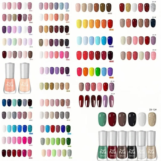 3 In 1 Rubber Base Gel Strengthening Nail Polish 6 Colors