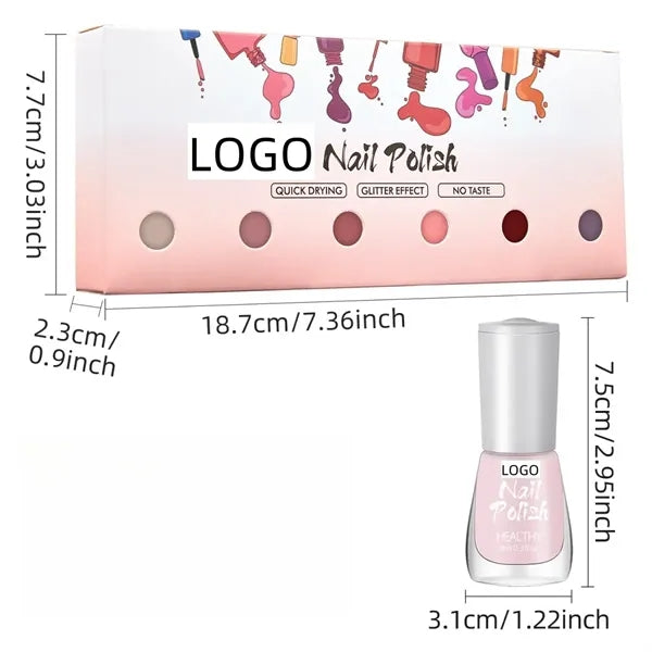 3 In 1 Rubber Base Gel Strengthening Nail Polish 6 Colors