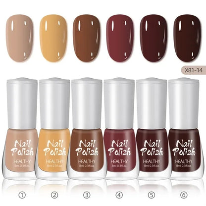 3 In 1 Rubber Base Gel Strengthening Nail Polish 6 Colors