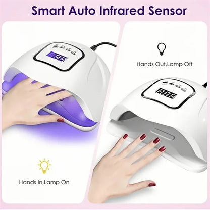Professional 150W UV LED Nail Lamp With Auto Sensor 4 Timers