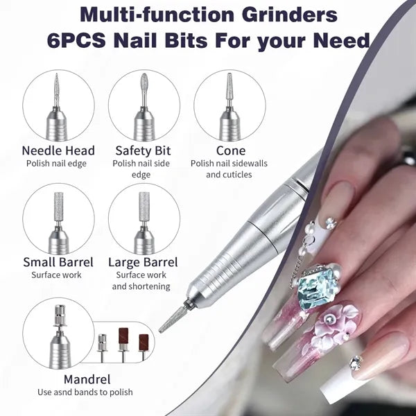 Professional Electric Nail Drill Machine For Acrylic Gel Nai
