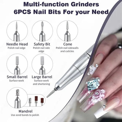 Professional Electric Nail Drill Machine For Acrylic Gel Nai