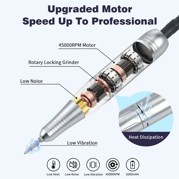 Professional Electric Nail Drill Machine For Acrylic Gel Nai