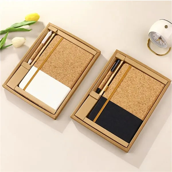 Eco-Friendly Cork Notebook Gift Set with Pen