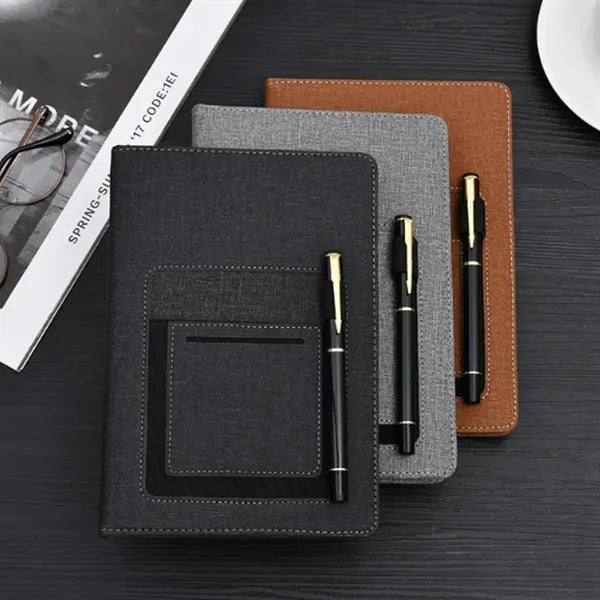A5 Business Notebook with Card Holder & Pen Slot