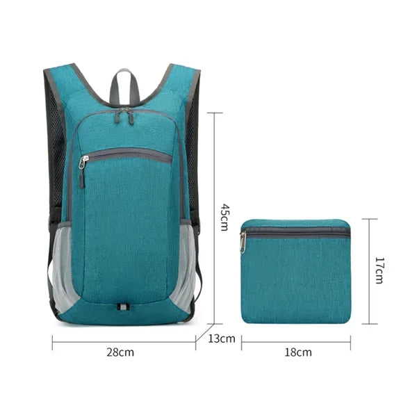 Lightweight Foldable Travel Backpack W/ Zipper Side Pocket