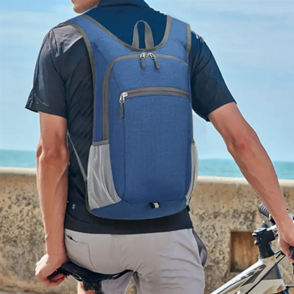 Lightweight Foldable Travel Backpack W/ Zipper Side Pocket