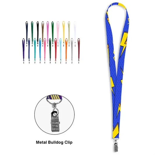 Full Sublimated Lanyard with Bulldog Clip and Breakaway