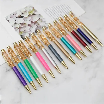 Metal Crystal Gold Leaf Pen