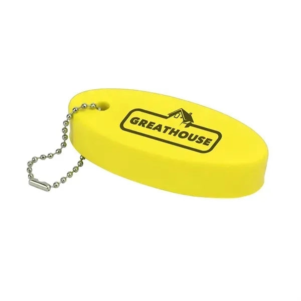 Oval Floating Foam Keychain ( 3.15'' x 1.38'' x 0.8'' )