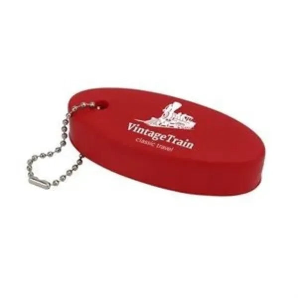 Oval Floating Foam Keychain ( 3.15'' x 1.38'' x 0.8'' )