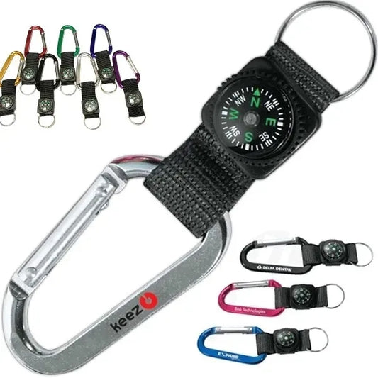 Large Size 7 Cm Carabiner with Compass