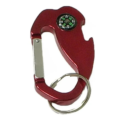 4-In-1 Jumbo Size Carabiner/Bottle Opener/Key Chain/Compass