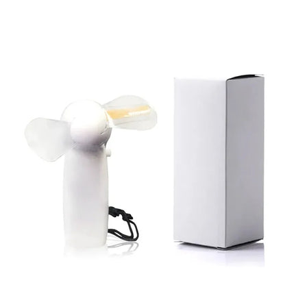 Mini LED Flashing Handheld Fan with Changeable Word