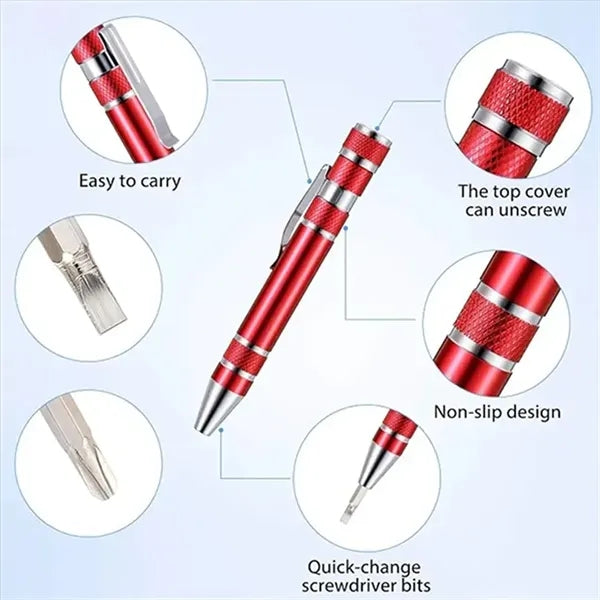 Pen Screwdriver Multitool Handy Tool 8 in 1 Magnetic